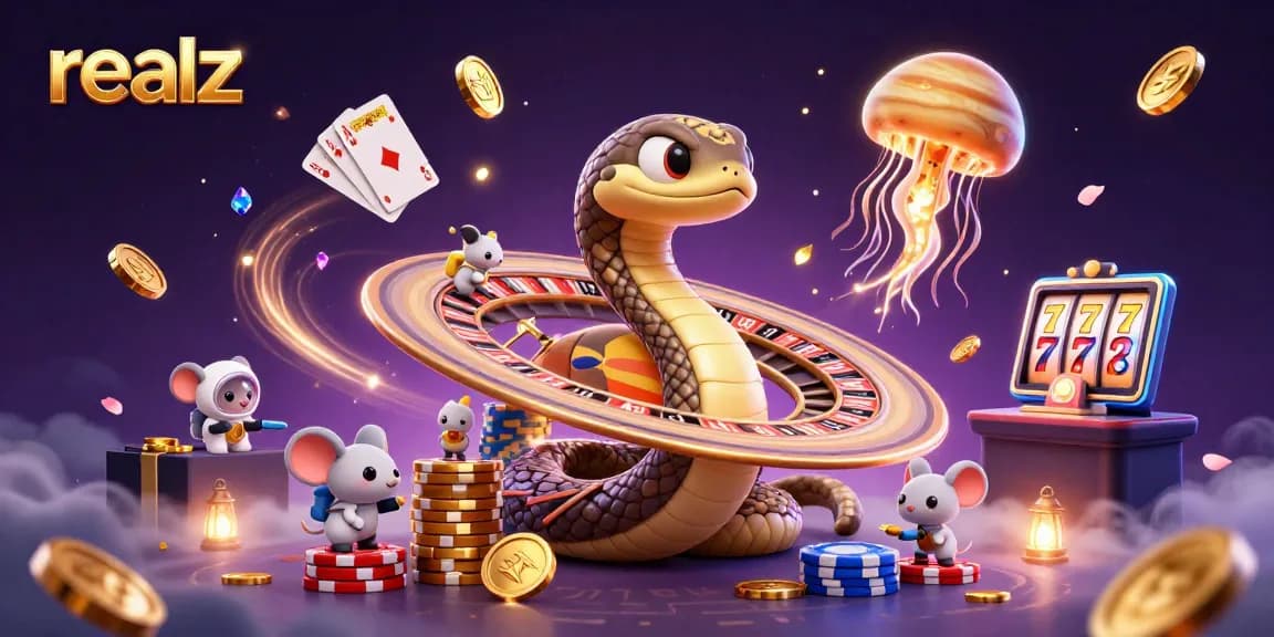 Experience thrilling bets with realz at a cosmic roulette featuring playful astronaut mice.