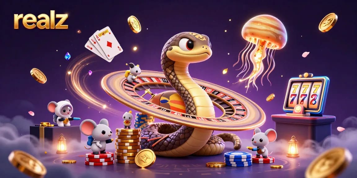 Experience thrilling bets with realz at a cosmic roulette featuring playful astronaut mice.