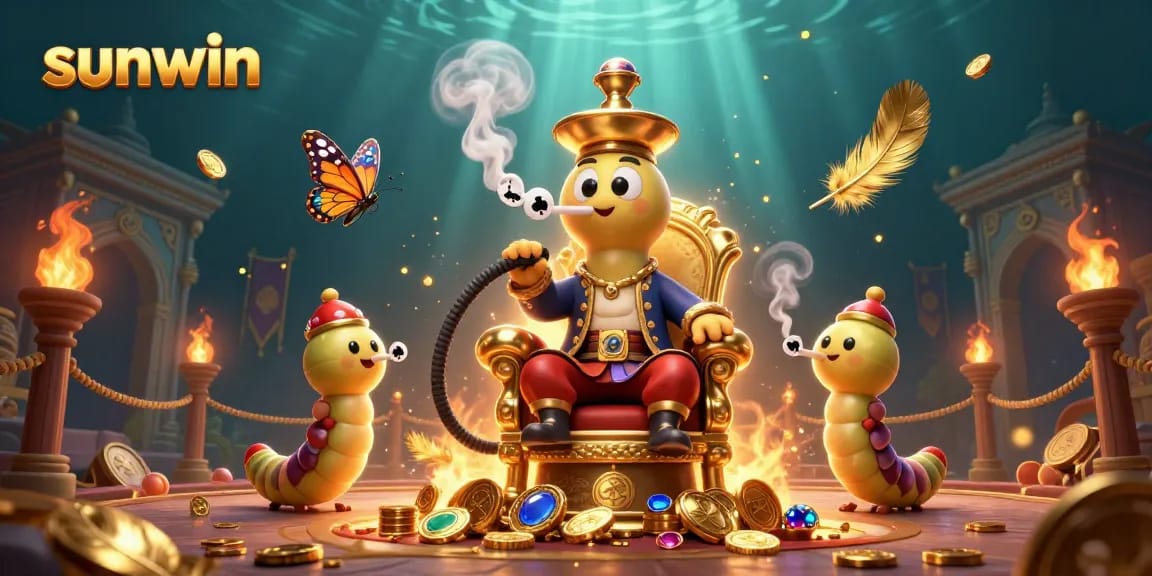 Experience sunwin gaming with a vibrant casino-themed illustration featuring unique characters.