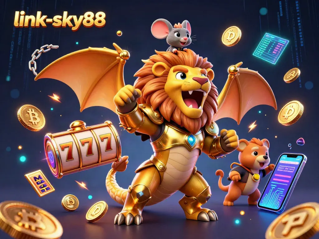 Experience thrilling gameplay with link-sky88's golden chimera and dynamic casino elements.